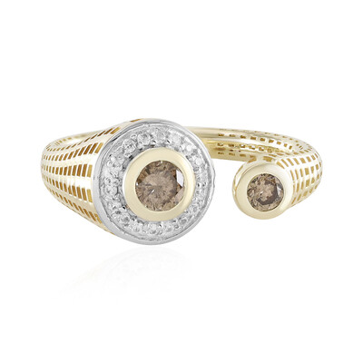 Anello in oro con Diamante Champagne I2 (Ornaments by de Melo)