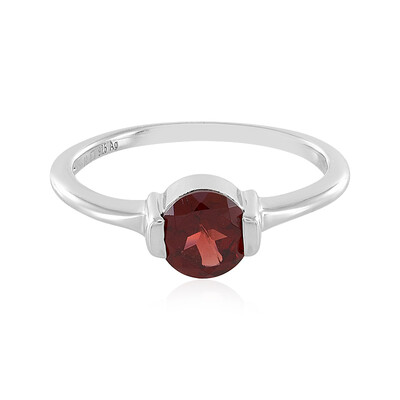 Anello in argento con Granato Mozambico