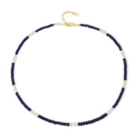 Collana in argento con Zaffiro Blu del Madagascar (Riya)