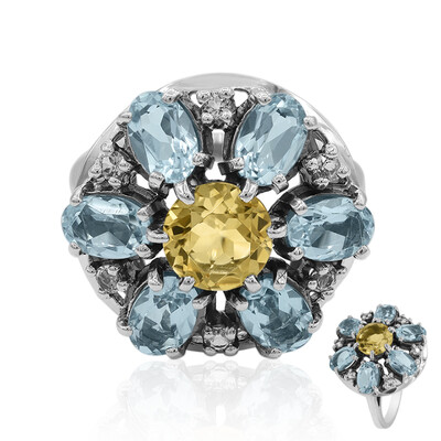 Anello in argento con Citrino