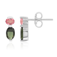 Orecchini in argento con Tormalina Verde