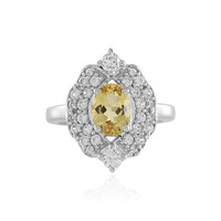 Anello in argento con Berillo Giallo