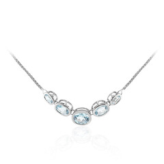 Collana in argento con Topazio Blu Cielo
