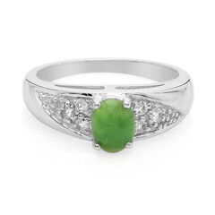 Anello in argento con Crisoprasio Imperiale