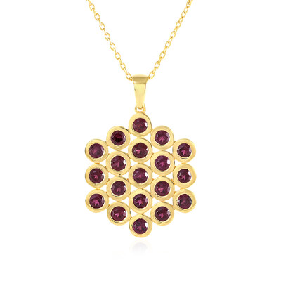 Collana in argento con Rodolite Lampone