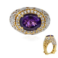 Anello in argento con Ametista Zambiana (Dallas Prince Designs)