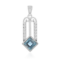 Ciondolo in argento con Topazio Blu Londra (VIENNA 1903)