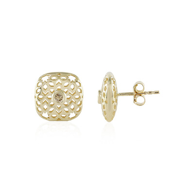 Orecchini in oro con Diamante Champagne I1 (Ornaments by de Melo)