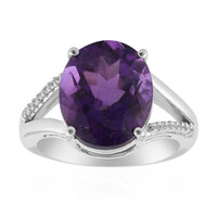 Anello in argento con Ametista Zambiana (Pallanova)