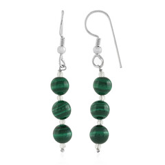 Orecchini in argento con Malachite