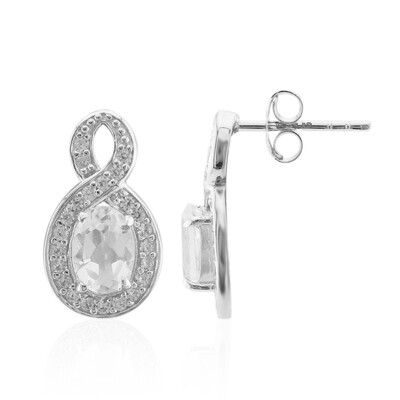 Orecchini in argento con Topazio Bianco