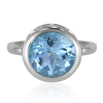 Anello in argento con Topazio Blu Cielo (MONOSONO COLLECTION)