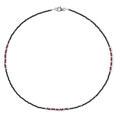 Collana in argento con Spinello Nero