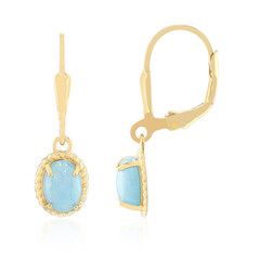 Orecchini in argento con Opale Blu Caraibico