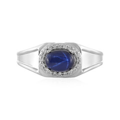 Anello in argento con Zaffiro Stellato Blu