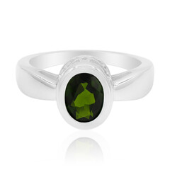 Anello in argento con Diopside Russo