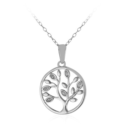 Collana in argento con Topazio Bianco