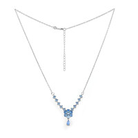 Collana in argento con Calcedonio Blu
