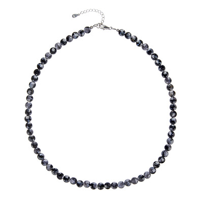 Collana in argento con Merlinite Gabbro