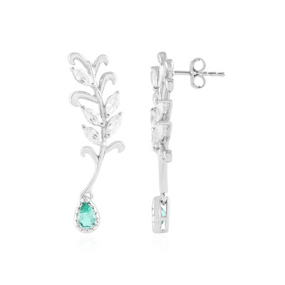 Orecchini in argento con Smeraldo Colombiano