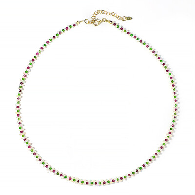 Collana in argento con Rubino del Madagascar