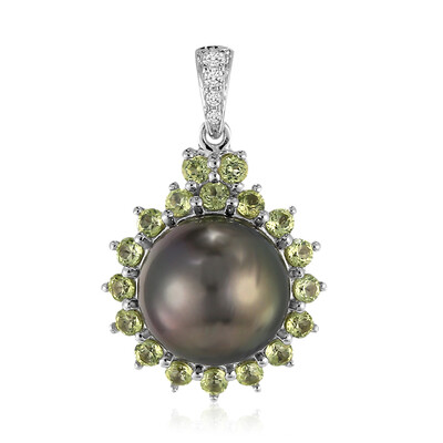 Ciondolo in argento con Perla Tahitiana (TPC)