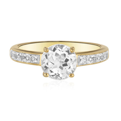 Anello in argento con Topazio Bianco