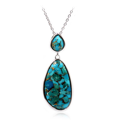 Collana in argento con Turchese Ramato Blu (Faszination Türkis)