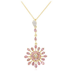 Collana in oro con Zaffiro Padparadscha (non riscaldato) (AMAYANI)