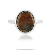 Anello in argento con Pietersite Dorata