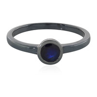 Anello in argento con Zaffiro Blu del Madagascar