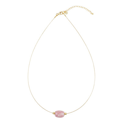 Collana in acciaio inossidabile con Rodocrosite