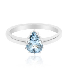 Anello in oro con Acquamarina Brasiliana