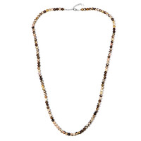 Collana in argento con Diaspro Zebrato Rosso