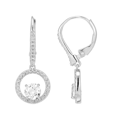 Orecchini in argento con Topazio Bianco