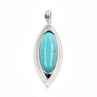 Ciondolo in argento con Turchese della Miniera 8 (Anne Bever)
