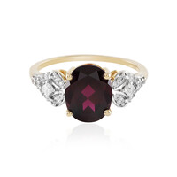 Anello in oro con Granato Magenta