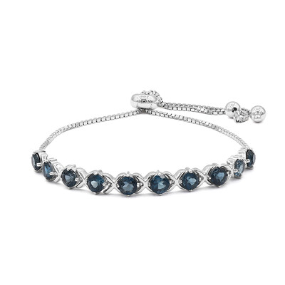 Bracciale in argento con Topazio Blu Londra