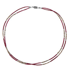 Collana in argento con Rubino del Madagascar (Riya)