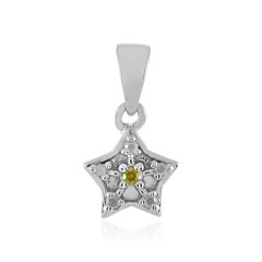Ciondolo in argento con Diamante Giallo I3
