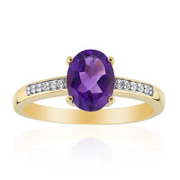 Anello in oro con Ametista Uruguay