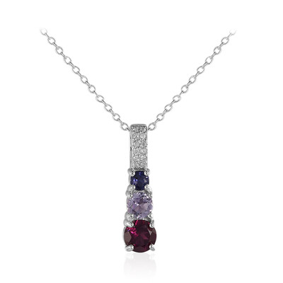 Collana in argento con Rodolite