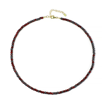 Collana in argento con Ematite Multicolore