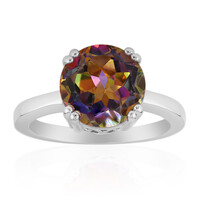 Anello in argento con Quarzo Mistico Aurora