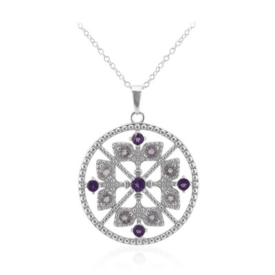 Collana in argento con Ametista Zambiana