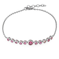 Bracciale in argento con Tormalina Rosa