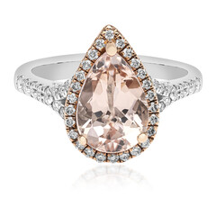 Anello in oro con Morganite AAA