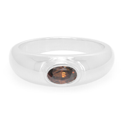 Anello in argento con Zircone Cioccolato
