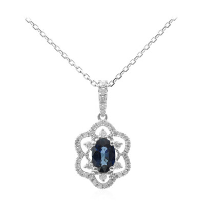 Collana in oro con Zaffiro Ceylon Blu (CIRARI)