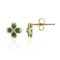 Orecchini in argento con Smeraldo Brasiliano